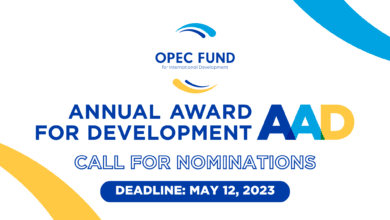 The OPEC Fund Annual Award for Development (AAD): US$100,000 prize