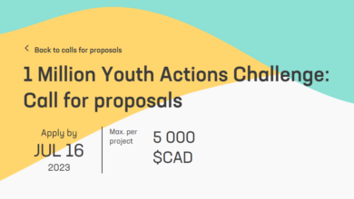 1 Million Youth Actions Challenge: Call for proposals