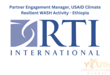 Partner Engagement Manager, USAID Climate Resilient WASH Activity - Ethiopia