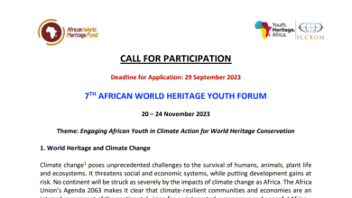 Call for applications – 7th African World Heritage Youth Forum (Fully-funded to Egypt)