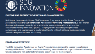 The United Nations Global Compact SDG Innovation Accelerator for Young Professionals
