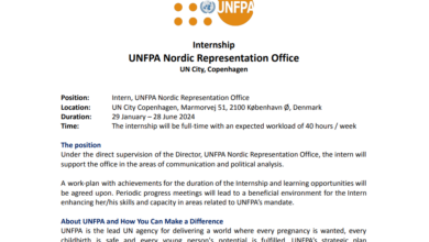 UNFPA Nordic Representation Office Internship