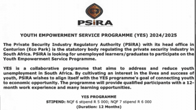 Youth Empowerment Service Programme for South African Youths at PSiRA