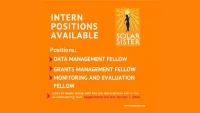 Fellowship Opportunities at Solar Sister for the Global Warming Mitigation Project