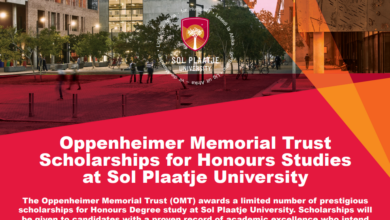 Oppenheimer Memorial Trust Scholarships for Honours Studies at Sol Plaatje University (For South African Citizens Alone)