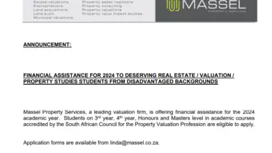 Apply For The Massel Property Services Bursary Aiming To Fund Or Assist Real Estate, Valuation, Or Property Studies
