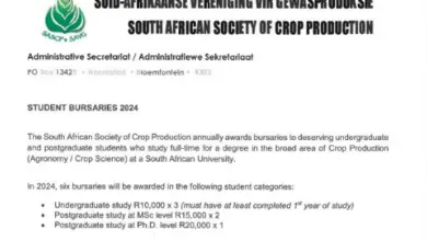 South African Society Of Crop Production Bursary To Deserving South African Students Who Want Or Studying Crop Production (Agronomy/Crop Science) At A South African University