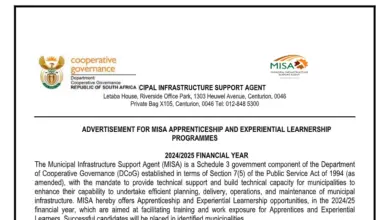 The Municipal Infrastructure Support Agent (MISA) Apprenticeship and Experiential Learnership Programmes for Young South Africans (MISA Apprenticeship)