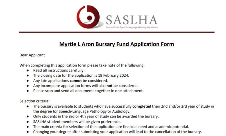 Myrtle L Aron Bursary Fund For Young South Africans