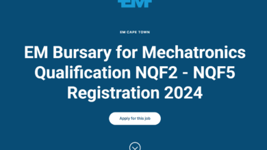 EM Bursary for Mechatronics Qualification NQF2 - NQF5 Registration 2024