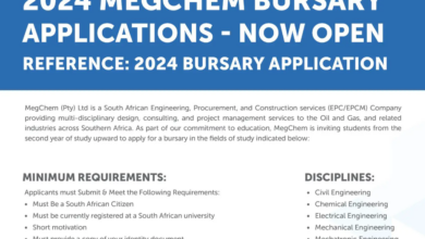 MegChem Bursary 2024 For Young South Africans
