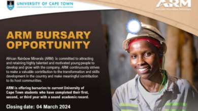 ARM Is Offering Bursaries To The University Of Cape Town Students (Tuition Fees, Accommodation, Meals, Laptop, And Other Benefits)