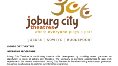 Joburg City Theatres is inviting unemployed graduates, throughout South Africa, to apply for its internship programme