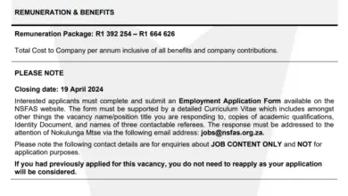 NSFAS Is Advertising For The Following Vacancy: Student Support Manager Paying Over 1 Million Rands Per Year (Remuneration Package: R1 392 254 – R1 664 626)