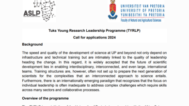 Tuks Young Research Leadership Programme (TYRLP): Call for applications 2024- University of Pretoria (UP)