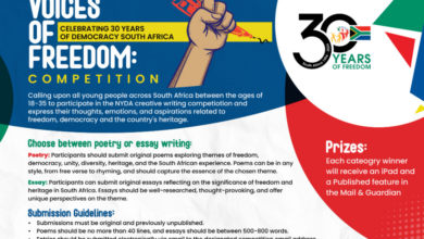 Calling all young voices of South African Youth! "Voices of Freedom: Celebrating 30 years of Democracy in South Africa" competition! (Each winner receives an iPad!)