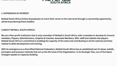Netball South Africa Youth Internship (Learnership Opportunity Aimed At Producing Future Leaders)