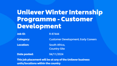 Customer Development Internship Opportunity At Unilever
