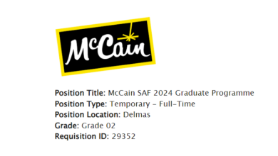 McCain SA Graduate Programme 2024