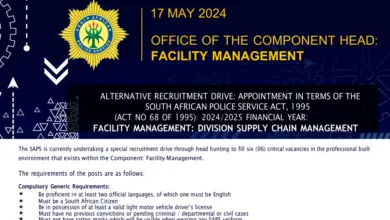 The SAPS is currently recruiting to fill six (06) critical vacancies in the professional built environment that exists within the Component: Facility Management