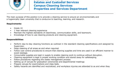 UCT Is Looking For 43 Campus Cleaning Cleaners: All You Need Is A Grade 10 Certificate To Apply (R156 300 To R183 882 Per Annum)