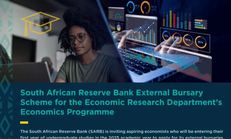 The South African Reserve Bank (SARB) external bursaries programme undergraduate studies in Economics 2025 academic year