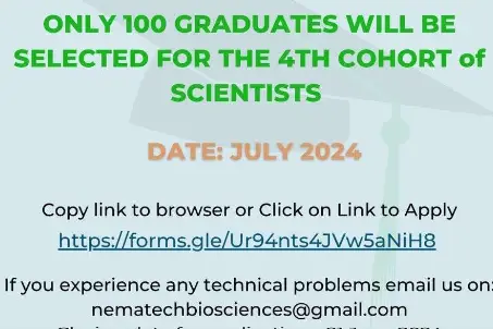 Department of Science and Innovation in partnership with Nematech science graduate mentorship program for unemployed graduates (Johannesburg)