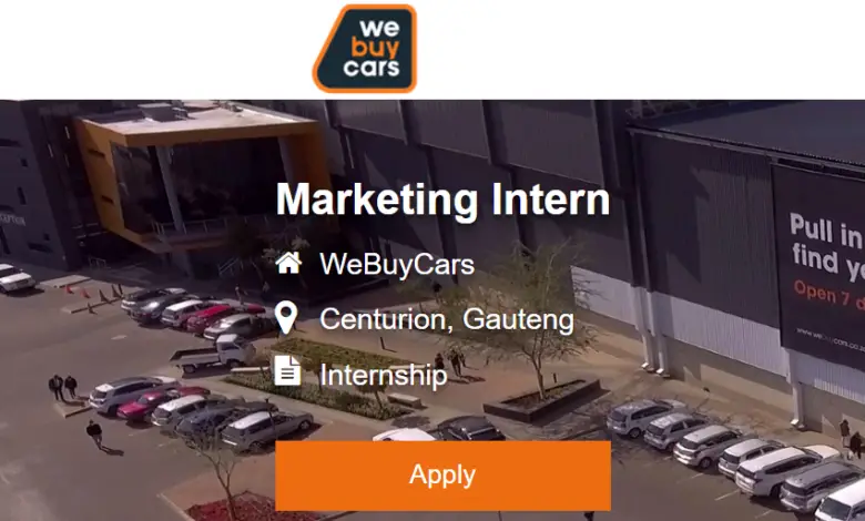 WeBuyCars Marketing Internship In Centurion (Gauteng)