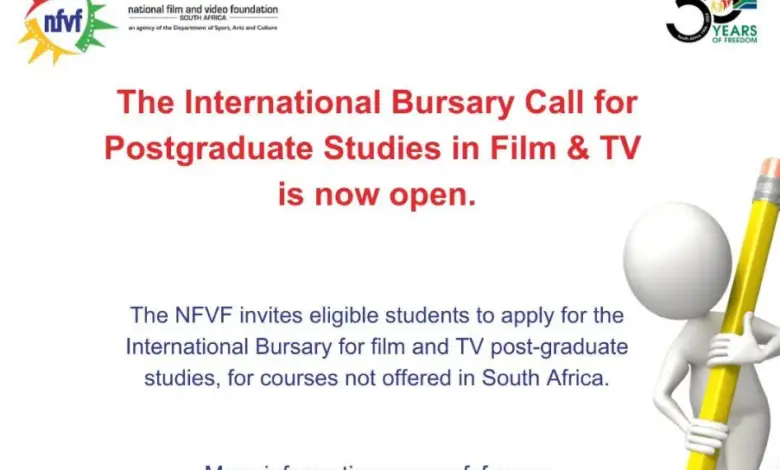 International Bursary Applications For Film & TV Postgraduate Studies: Apply for overseas studies which are not offered in South African tertiary institutions