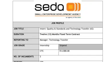 R 6 000.00 Per Month Internships At The Small Enterprise Development Agency (Quality & Standards and Technology Transfer)