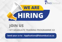 ICT Graduate Training Programme x2 Posts At The Office of the Ombud for Financial Services Providers (FAIS Ombud)