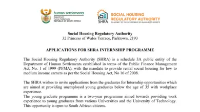 R10 000 Per Month Internship Opportunity At The Social Housing Regulatory Authority (SHRA)
