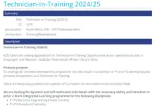 Technician-In-Training Opportunities for South African youths at KZN Sands