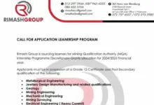R 8000 per month learnership at Rimash Group for Mining Qualification Authority (MQA)