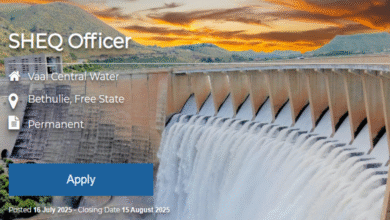 Vaal Central Water Has A Job Opening For A SHEQ Officer